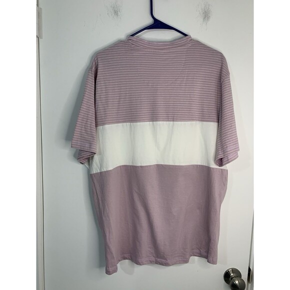 Sovereign Code men's L Multicolor Mauve Cotton Short Sleeve Henley - Picture 5 of 8